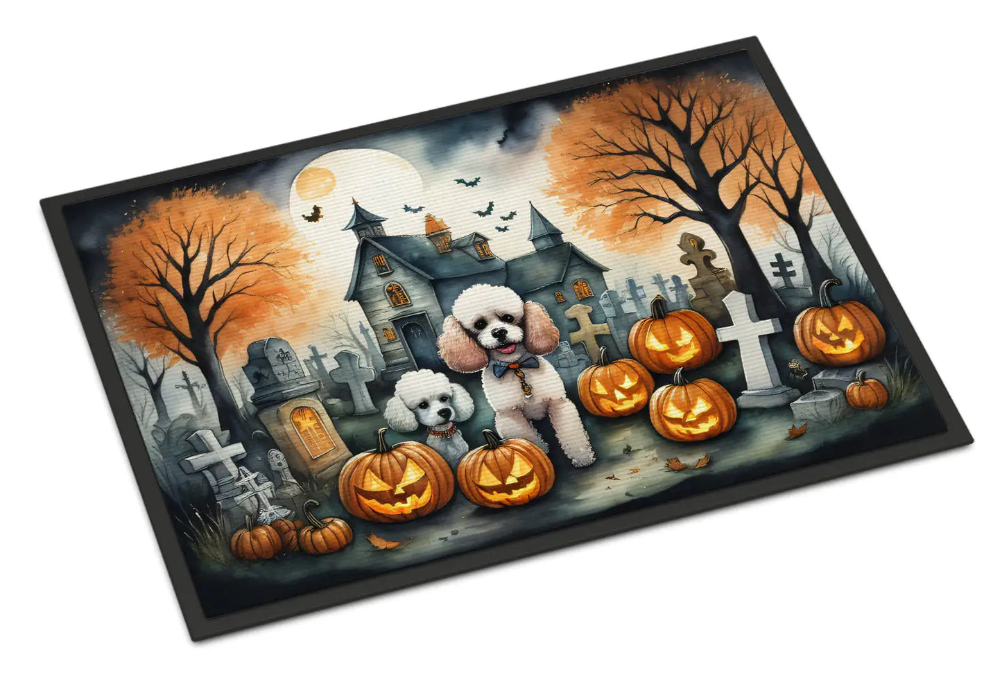 Poodle Spooky Halloween Doormat